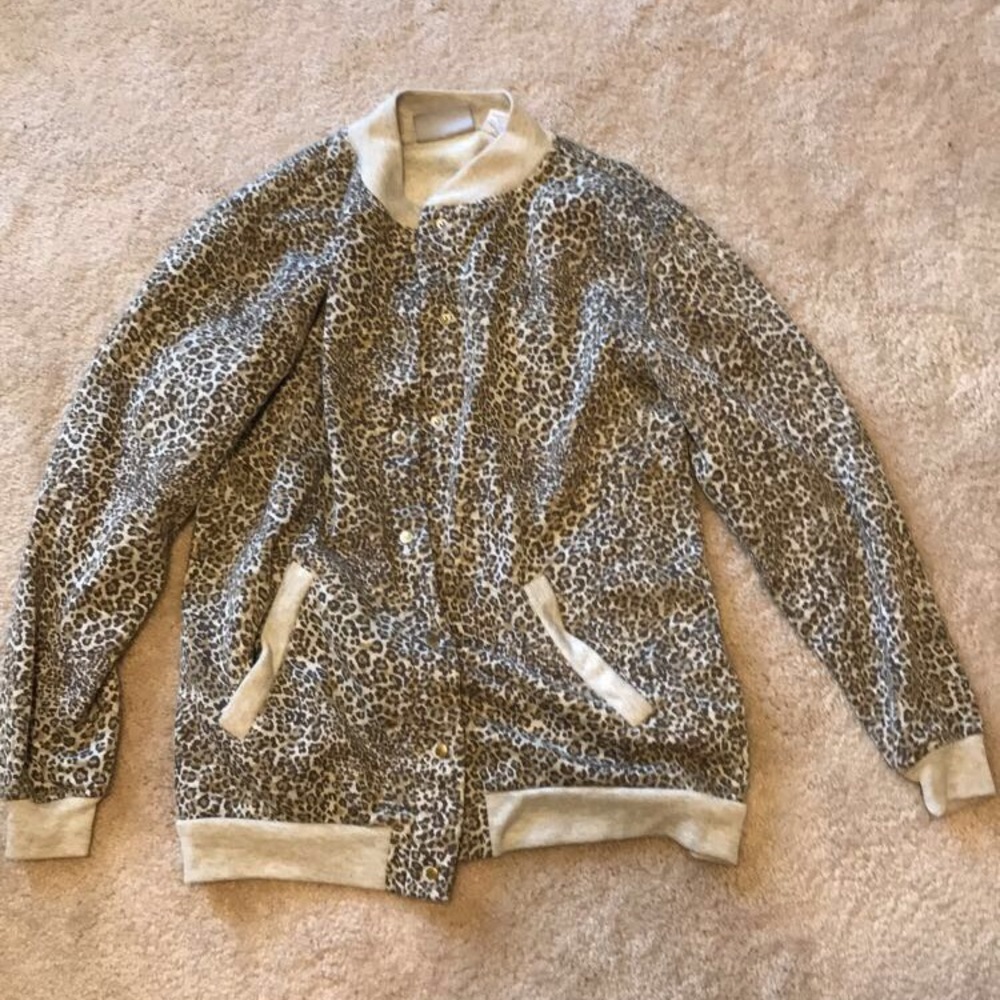 Leopard varsity jacket